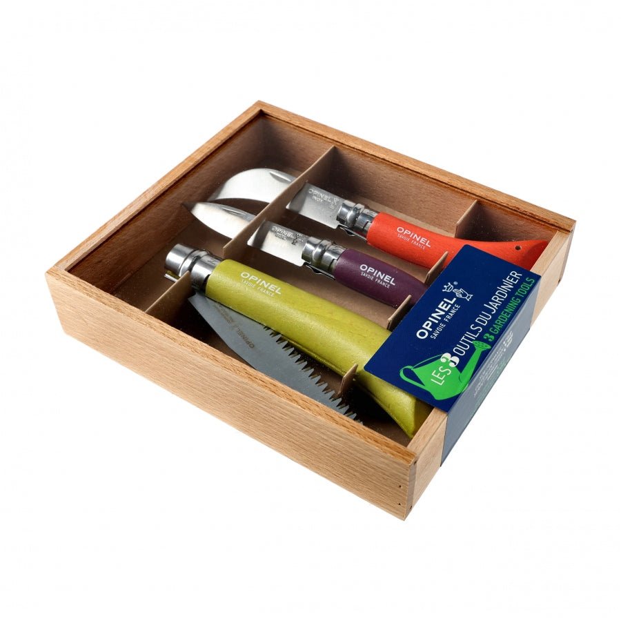 Opinel tuin gereedschapset inklapbaar 3 - delig met Virobloc - Tuingereedschap - Broer Outdoor - 3123840016172