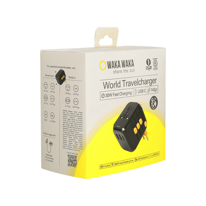 Universele Reisstekker WakaWaka Travelcharger - Zonnepaneel - Broer Outdoor - 8718692050075