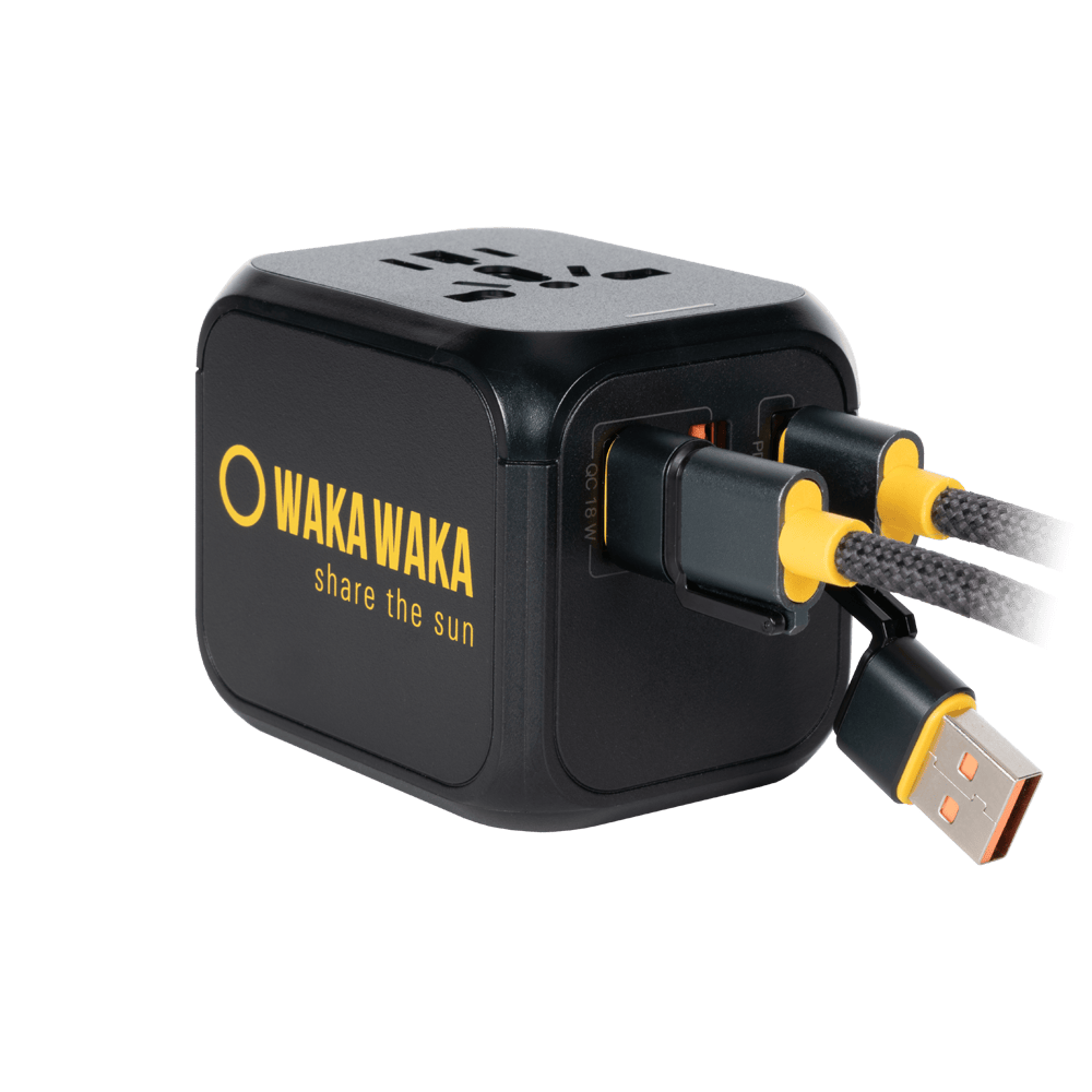 Universele Reisstekker WakaWaka Travelcharger - Zonnepaneel - Broer Outdoor - 8718692050075
