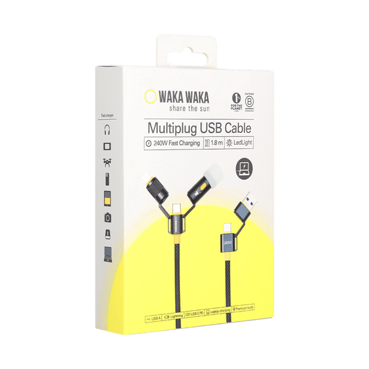 5-in-1 snellaadkabel WakaWaka Connect Pro