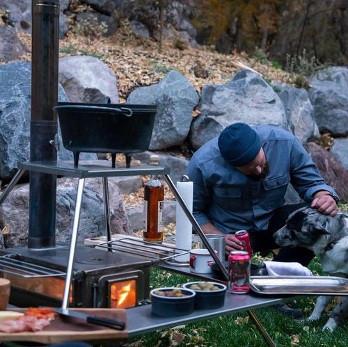 Winnerwell Fire Guard Stove Table Bescherming en Kooktafel - Accessoires voor haarden en houtkachels - Broer Outdoor - 8785350672986