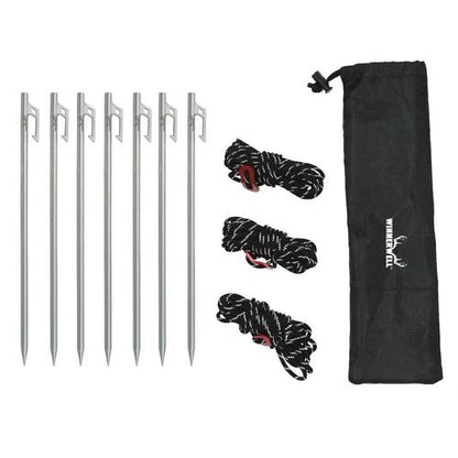 Winnerwell Guyline Peg Set RVS Haringen en Scheerlijnen Set - Haringen - Broer Outdoor - 8785350672993