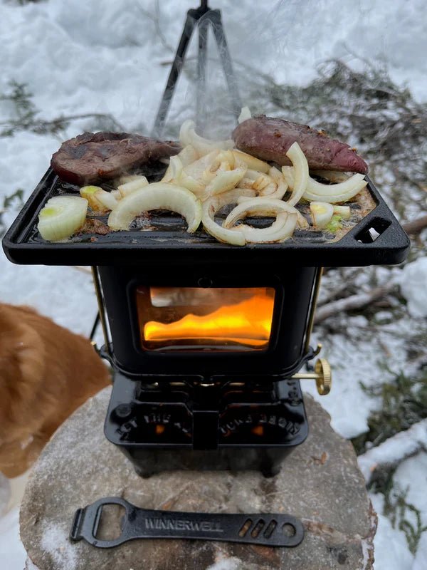 Winnerwell Iron Camping Cooker Stove Petroleum Kachel met Grillplaat en Draagtas - Tentkachel - Broer Outdoor - 8785350672801