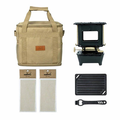 Winnerwell Iron Camping Cooker Stove Petroleum Kachel met Grillplaat en Draagtas - Tentkachel - Broer Outdoor - 8785350672801