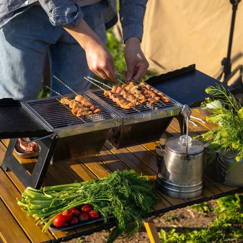 Winnerwell Kampeertafel Houtskool BBQ Grill - Kampeertafel - Broer Outdoor - 8785350672856