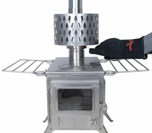 Winnerwell Secondary Combustion Burner RVS Kachelopzetstuk - Accessoires voor haarden en houtkachels - Broer Outdoor - 8785350672979