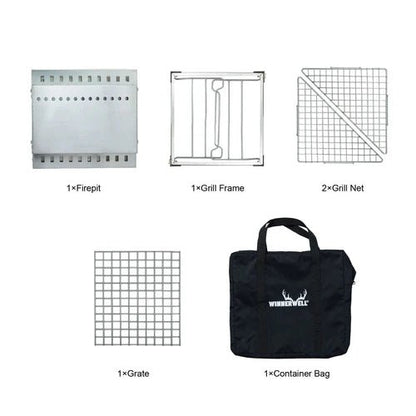 Winnerwell Secondary Combustion Portable Grill Firepit - Vuurkorf - Broer Outdoor - 8785350672818