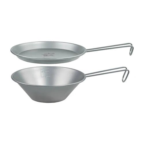 Winnerwell Sierra Cup Bowl en Plate Set RVS Servies - Bestek - Broer Outdoor - 8785350672887
