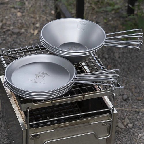 Winnerwell Sierra Cup Bowl en Plate Set RVS Servies - Bestek - Broer Outdoor - 8785350672900