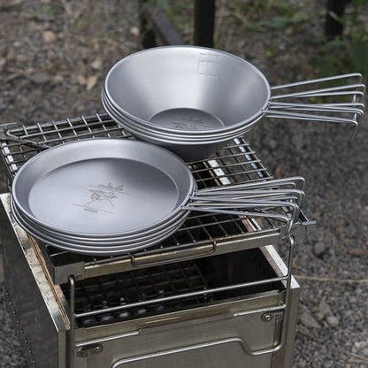 Winnerwell Sierra Cup Bowl en Plate Set RVS Servies - Bestek - Broer Outdoor - 8785350672900