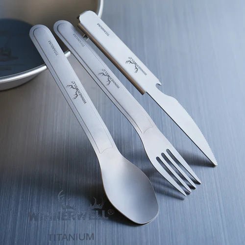 Winnerwell Titanium Cutlery Set Lichtgewicht Bestekset - Bestek - Broer Outdoor - 8785350672955