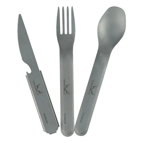 Winnerwell Titanium Cutlery Set Lichtgewicht Bestekset - Bestek - Broer Outdoor - 8785350672955