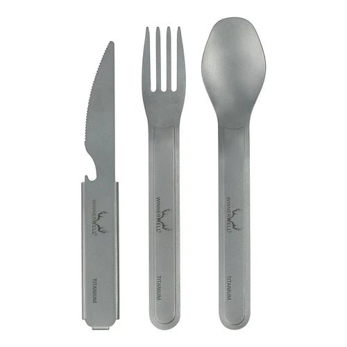 Winnerwell Titanium Cutlery Set Lichtgewicht Bestekset - Bestek - Broer Outdoor - 8785350672955