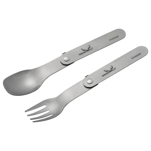 Winnerwell Titanium Opvouwbare Vork en Lepel Set - Spork - Broer Outdoor - 8785350672917