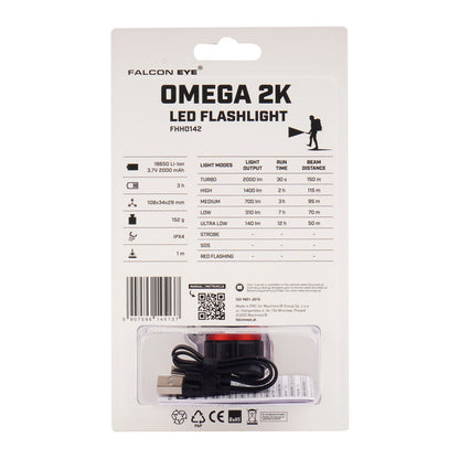Falcon Eye LED Flashlight Omega 2000 lm