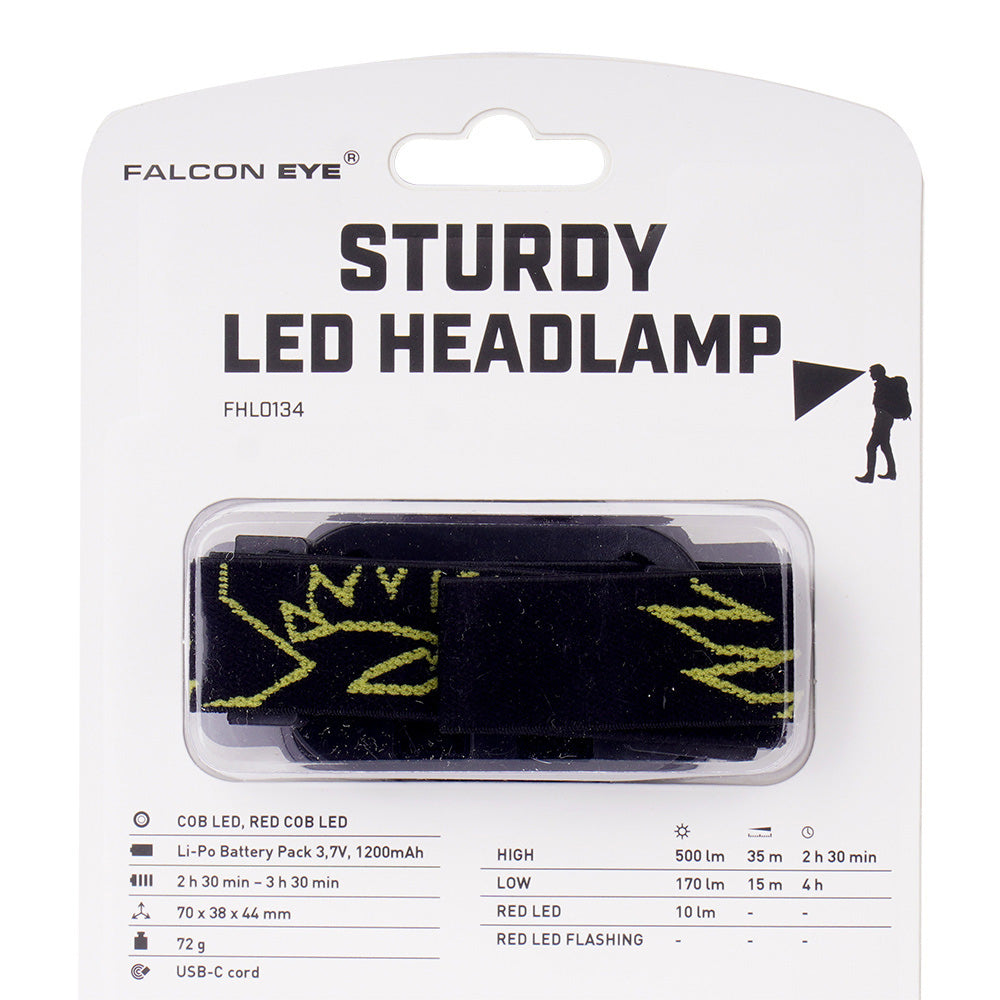 Falcon Eye Herlaadbare Hoofdlamp 500 lm